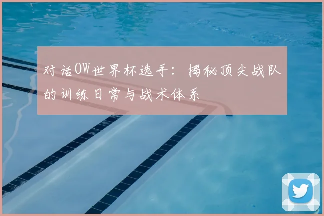 对话OW世界杯选手：揭秘顶尖战队的训练日常与战术体系